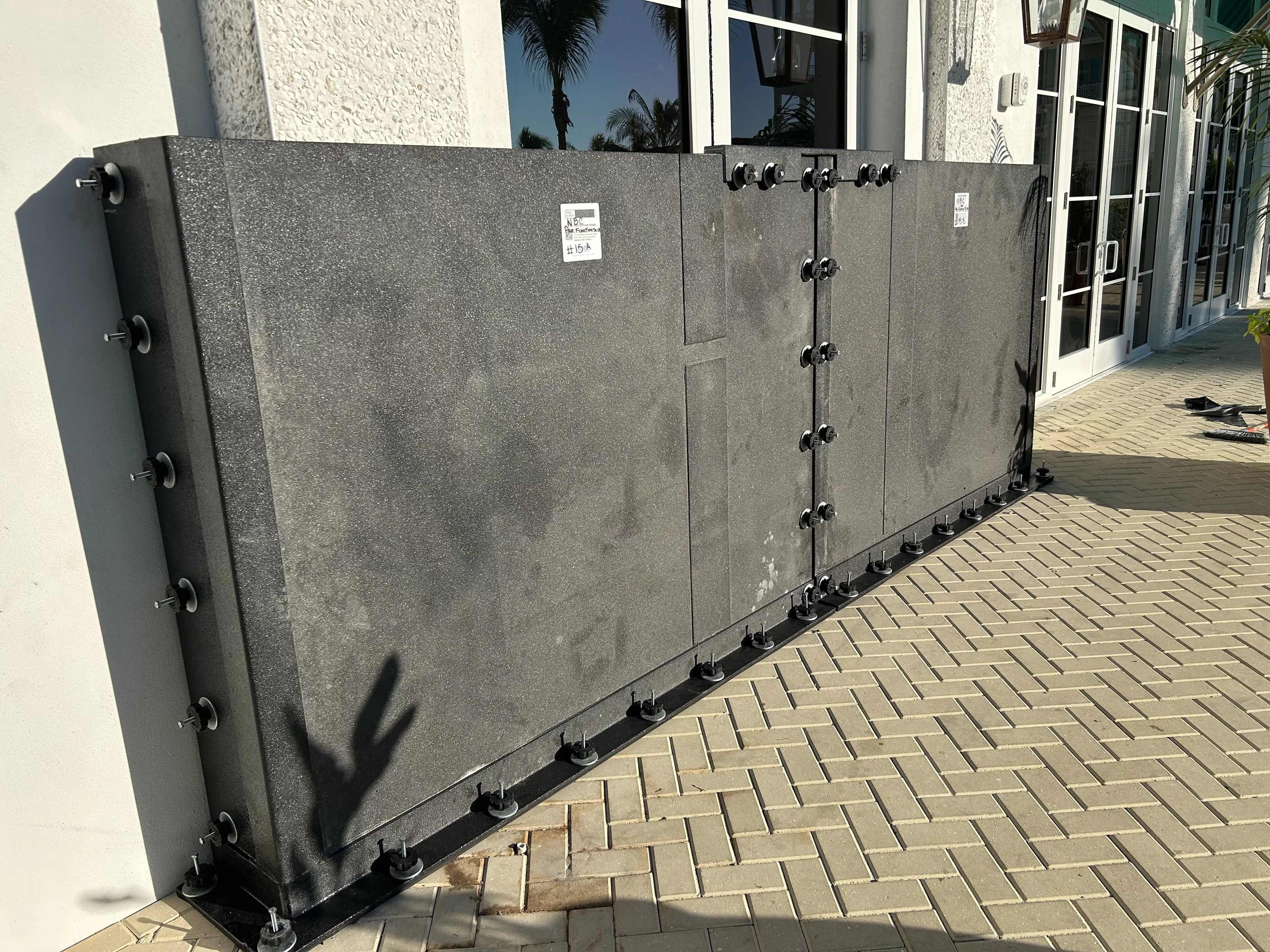 Hotel flood barrier deployment