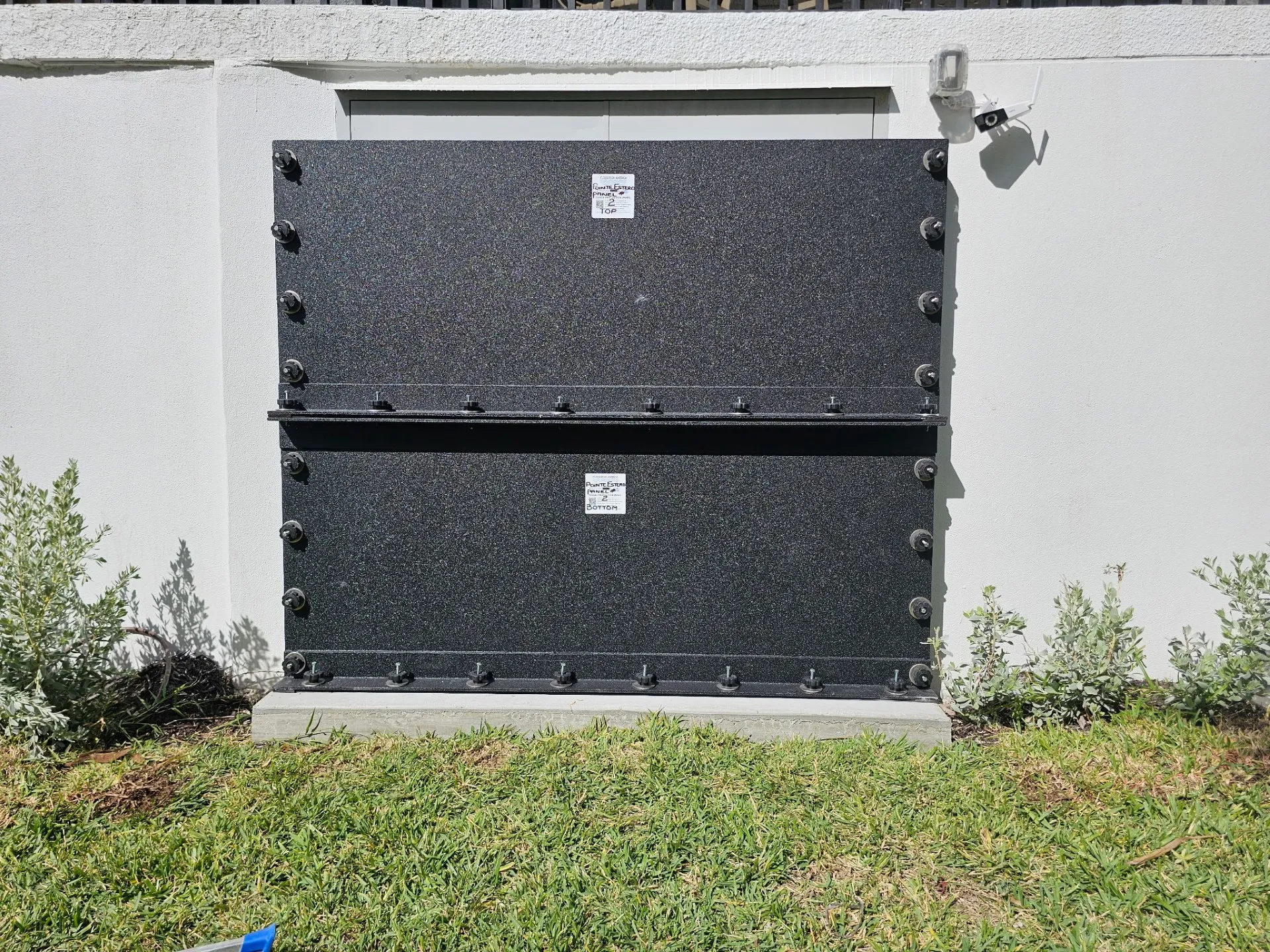 Resort flood barrier installation
