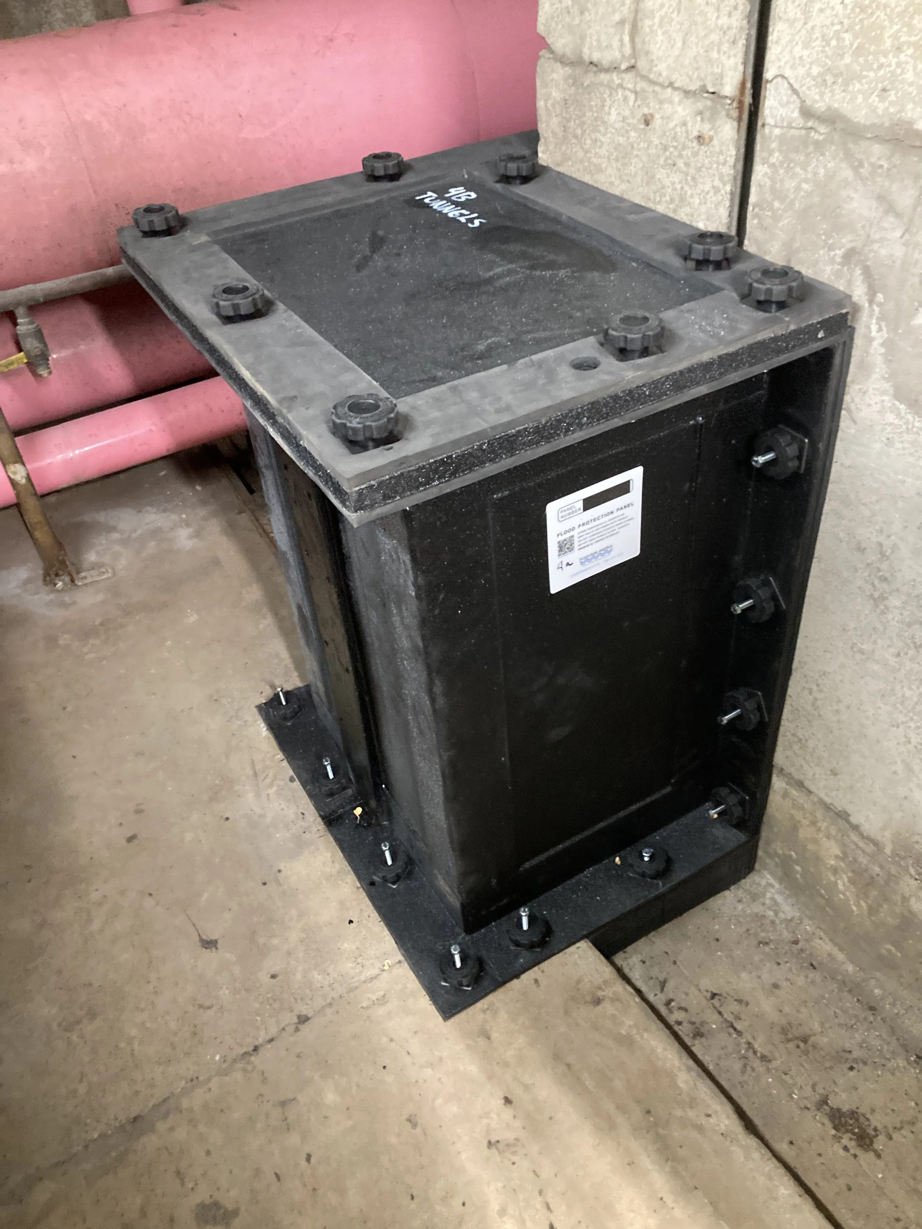 School flood protection installation